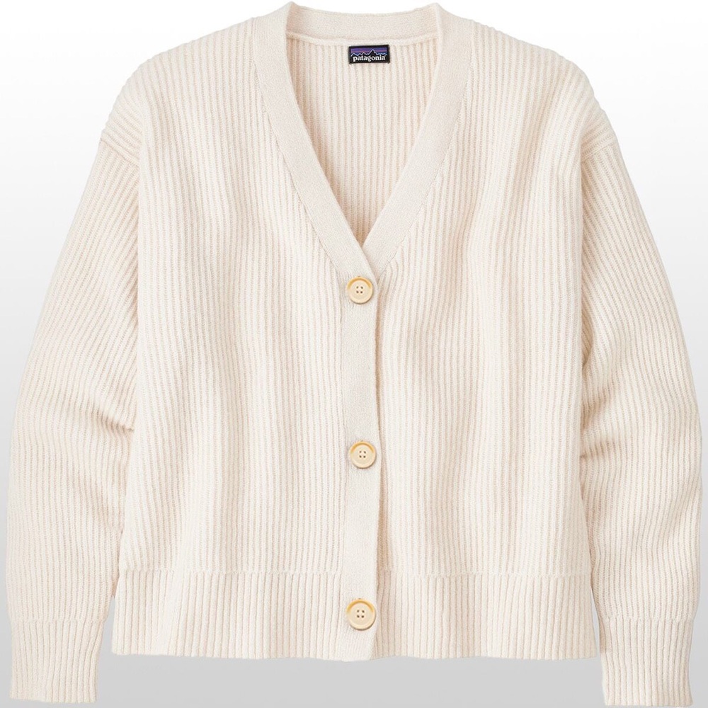 Patagonia Recycled Wool Cream Cardigan Sweater